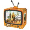 2Kids Toys 3D Wooden Puzzle Retro TV Pyramids