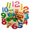 Hess Children's Wooden Clock Owl Family