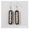 Live Jewellery - Jardiniere earrings black with permanent white flowers