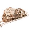Ugears 3D Wooden Mechanical Puzzle V-Express Steam Locomotive 4-6-2 with Tender