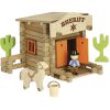 Jeujura 80 Pieces Sheriff Station Wooden Kit