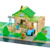 Jeujura 80 pieces wooden kit My first house with a car