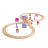 Bigjigs Rail Wooden Train Track Eight for Princesses 35 pieces
