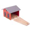Bigjigs Rail Brick depot for two trains