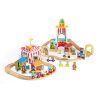 Bigjigs Rail Wooden Train Track Fun Fair 54 pieces