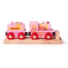 Bigjigs Rail Pink engine with tender