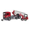Bruder Truck MAN TGS with container and loader Schäffer Hoflader