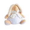 Doudou White rabbit with space for storing pyjamas 38 cm