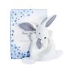 Doudou Gift box blue - mini rabbit 17 cm