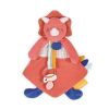 Doudou Gift set - Toy with pacifier holder dinosaur pink 23 cm
