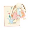 Doudou Gift set Toy with pacifier holder Rabbit Ciboulette 19 cm