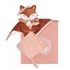 Doudou Gift Set Plush Fox Mina with Pacifier Clip 20 cm