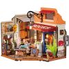 RoboTime 3D wooden puzzle Miniature house Bookstore on the corner