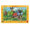 Dino Paper puzzle Mole and locomotive 15 pieces