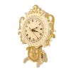 Woodcraft Wooden 3D puzzle clock on stand