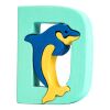 Fauna Alphabet letter D dolphin