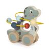 small foot Toy on Wheels with Beaded Labyrinth Dino