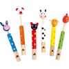 small foot Wooden Whistle for Children Animals 6 pcs