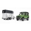 Bruder LAND ROVER with horse carrier