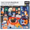 Petit Collage Puzzle cats 100 pieces with 3D glasses