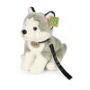 Rappa Plush husky sitting dog with leash 28 cm ECO-FRIENDLY