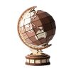 RoboTime 3D wooden puzzle Globe and Wonders of the World