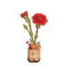RoboTime Red Carnation 3D Wooden Jigsaw Puzzle