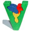 Fauna Alphabet letter V birdie
