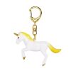 Mojo Keychain Unicorn in jump yellow
