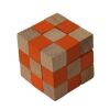 Wooden puzzle cube orange