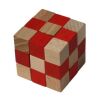 Wooden puzzle cube red