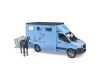 Bruder MB Sprinter animal transport vehicle with horse figure
