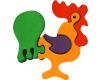 Fauna Solid wood jigsaw puzzle small rooster
