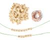 small foot Wooden stringing beads with letters