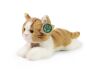 Rappa Plush cat lying brown and white 20 cm ECO-FRIENDLY