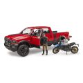Bruder Off-road car RAM with motorcycle