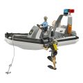 Bruder RAM Police car with boat and two figures