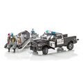 Bruder RAM Police car with boat and two figures