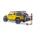 Bruder Jeep Wrangler Rubicon with cyclist and bike