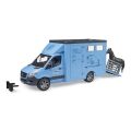 Bruder MB Sprinter animal transport vehicle with horse figure