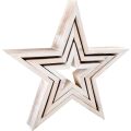 small foot Wooden decoration stars white
