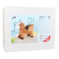 small foot Rocking horse with backrest brown