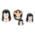 small foot Matryoshka family of penguins