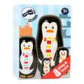 small foot Matryoshka family of penguins
