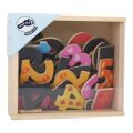small foot Wooden coloured magnetic numerals 40 pcs