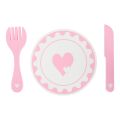 small foot Set of plates with cutlery Heart