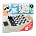 small foot Wooden compact chess set 3in1