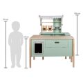 small foot Wooden shop and kitchen Tasty green