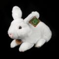 Plush white rabbit lying 23 cm ECO-FRIENDLY