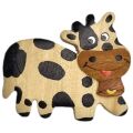 2Kids Toys Wooden Magnet Large Cow